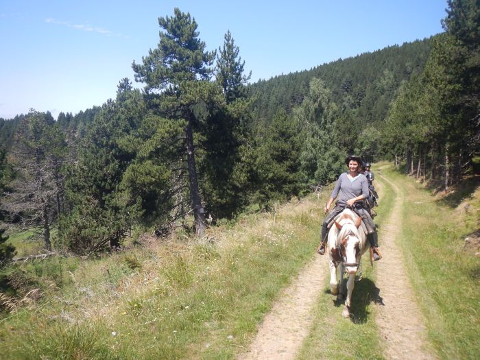 Ausritte in den Pyrenäen und Reiten lernen im Gelände