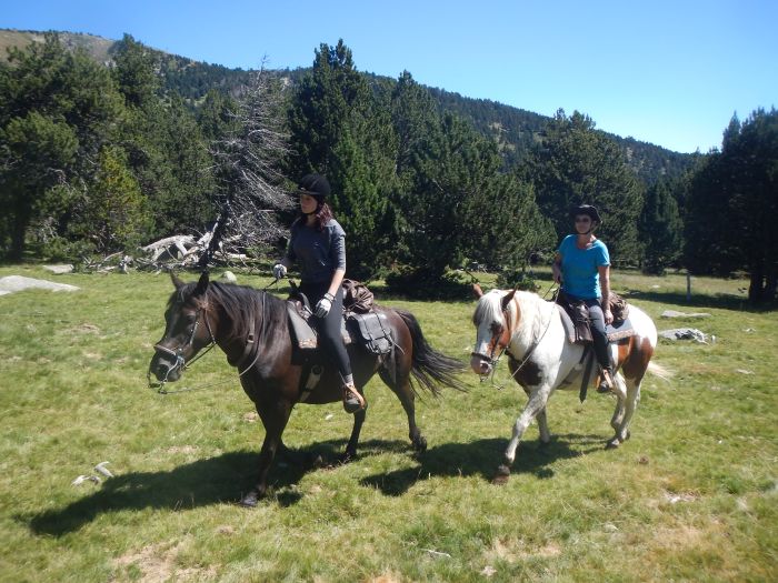 Ausritte in den Pyrenäen und Reiten lernen im Gelände