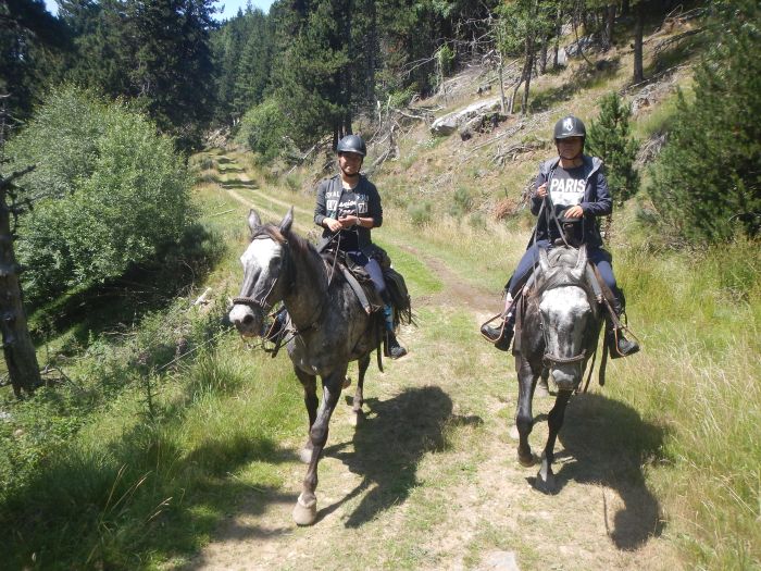 Ausritte in den Pyrenäen und Reiten lernen im Gelände