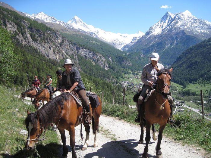 Reittouren in den Walliser Alpen